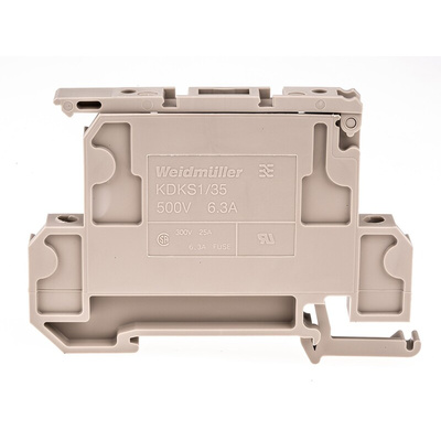 Weidmüller SAK Series Beige Fused DIN Rail Terminal, 0.5 → 4mm², Double-Level, Screw Termination, Fused