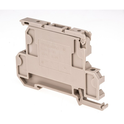 Weidmüller SAK Series Beige Fused DIN Rail Terminal, 0.5 → 4mm², Double-Level, Screw Termination, Fused