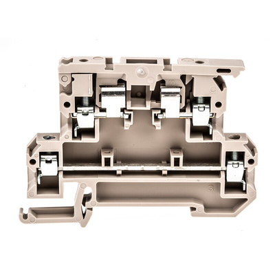 Weidmüller SAK Series Beige Fused DIN Rail Terminal, 0.5 → 4mm², Double-Level, Screw Termination, Fused