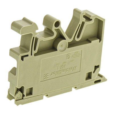 Weidmuller SAK Series Brown Fused DIN Rail Terminal, 4mm², Single-Level, Screw Termination, Fused