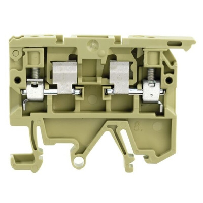 Weidmuller SAK Series Brown Fused DIN Rail Terminal, 4mm², Single-Level, Screw Termination, Fused