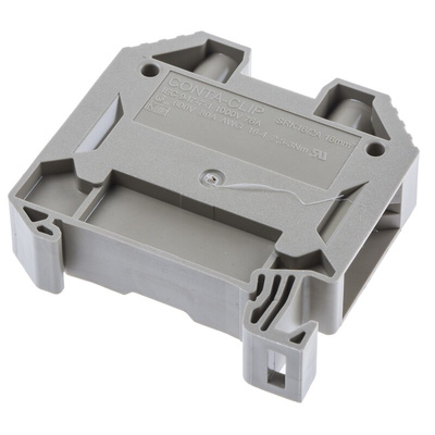 RS PRO Beige Feed Through Terminal Block, Single-Level, Screw Termination