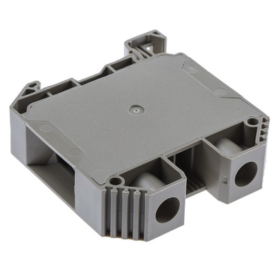 RS PRO Beige Feed Through Terminal Block, Single-Level, Screw Termination