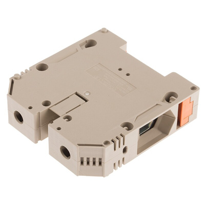 RS PRO Beige Feed Through Terminal Block, Double-Level, Screw Termination