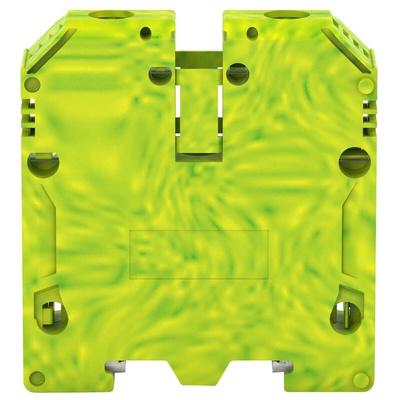 RS PRO Green, Yellow Earth Terminal Block, Double-Level, Screw Termination