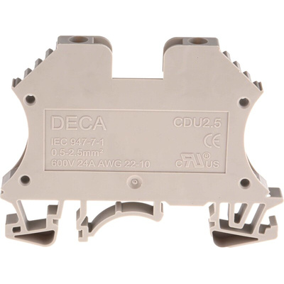 RS PRO DIN Rail Terminal Block, 2.5mm², Single-Level, Screw Termination