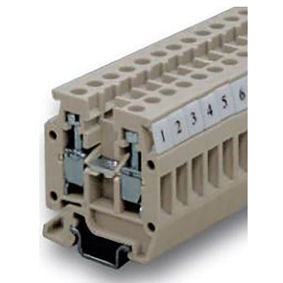 RS PRO DIN Rail Terminal Block, 2.5mm², Single-Level, Screw Termination