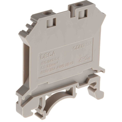 RS PRO DIN Rail Terminal Block, 2.5mm², Single-Level, Screw Termination