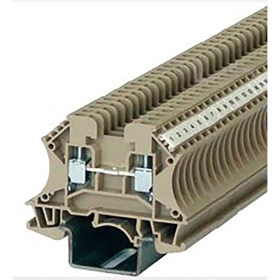 RS PRO DIN Rail Terminal Block, 4mm², Single-Level, Screw Termination