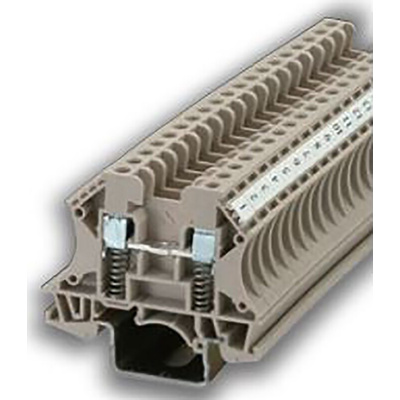 RS PRO DIN Rail Terminal Block, 4mm², Single-Level, Screw Termination