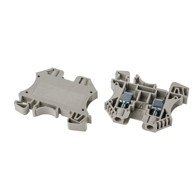 RS PRO DIN Rail Terminal Block, 6mm², Single-Level, Screw Termination