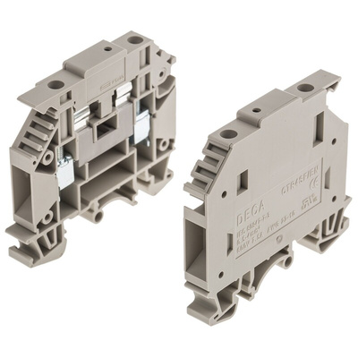 RS PRO Beige Disconnect Terminal Block, 4mm², Screw Termination