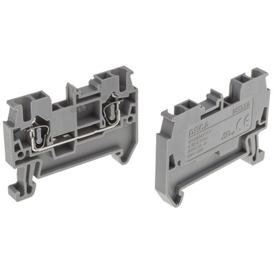 RS PRO Grey DIN Rail Terminal Block, 2.5mm²