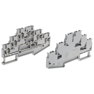 RS PRO Grey Feed Through Terminal Block, 2.5mm²