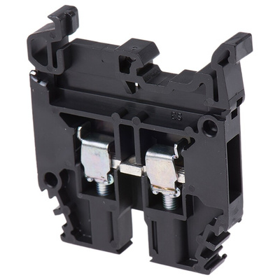Entrelec SNA Series Black DIN Rail Terminal Block, 4mm², Single-Level, Screw Termination