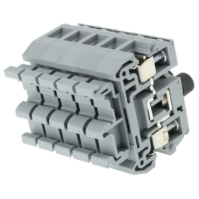 Entrelec MB Series Grey Fused DIN Rail Terminal, 10mm², Screw Termination, Fused