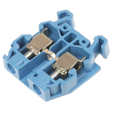 Entrelec SNA Series Blue DIN Rail Terminal Block, 4mm², Single-Level, Screw Termination