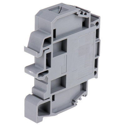 Entrelec M Series Grey Fused DIN Rail Terminal, 10mm², Screw Termination, Fused