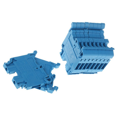 Entrelec SNA Series Blue Feed Through Terminal Block, 2.5mm², Single-Level, Screw Termination