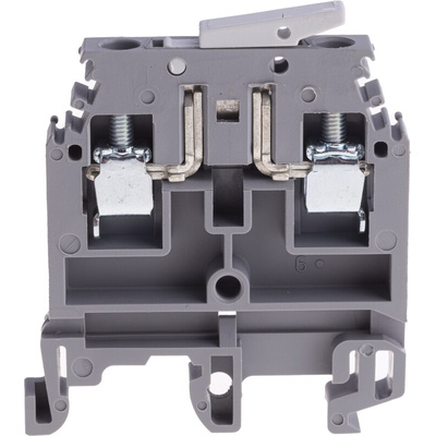 Entrelec SNA Series Grey DIN Rail Terminal Block, 4mm², Single-Level, Screw Termination