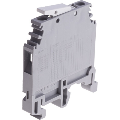 Entrelec SNA Series Grey DIN Rail Terminal Block, 4mm², Single-Level, Screw Termination
