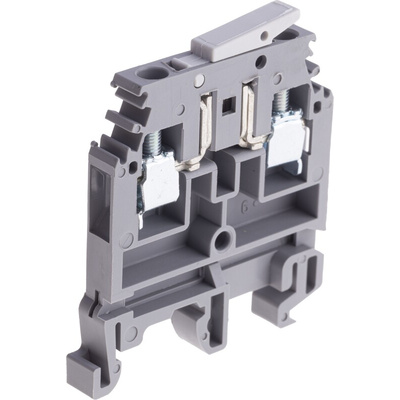 Entrelec SNA Series Grey DIN Rail Terminal Block, 4mm², Single-Level, Screw Termination
