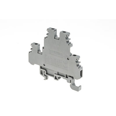 Entrelec SNA Series Grey DIN Rail Terminal Block, 2.5mm², Double-Level, Screw Termination