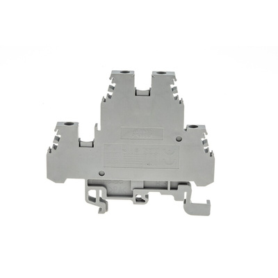 Entrelec SNA Series Grey DIN Rail Terminal Block, 2.5mm², Double-Level, Screw Termination