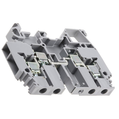 Entrelec SNA Series Grey DIN Rail Terminal Block, 4mm², Single-Level, Screw Termination