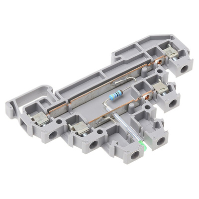 Entrelec SNA Series Green DIN Rail Terminal Block, 2.5mm², Double-Level, Screw Termination