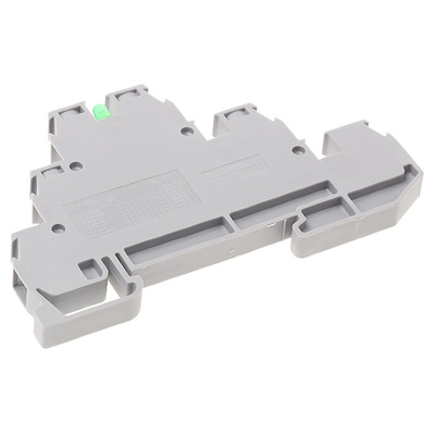 Entrelec SNA Series Green DIN Rail Terminal Block, 2.5mm², Double-Level, Screw Termination