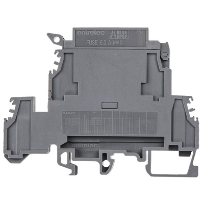 Entrelec M Series Grey Fused DIN Rail Terminal, 4mm², Double-Level, Screw Termination, Fused