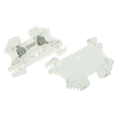 Weidmuller WDU Series White Feed Through Terminal Block, 2.5mm², Single-Level, Screw Termination, ATEX