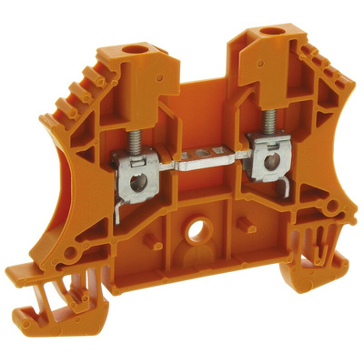 Weidmuller WDU Series Orange Feed Through Terminal Block, 2.5mm², Single-Level, Screw Termination, ATEX