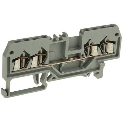 Wago 279 Series Grey Feed Through Terminal Block, 1.5mm², Single-Level, Cage Clamp Termination