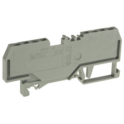 Wago 279 Series Grey Feed Through Terminal Block, 1.5mm², Single-Level, Cage Clamp Termination