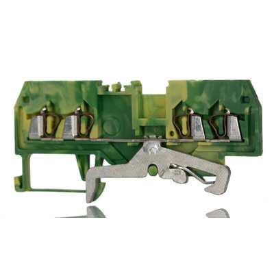 Wago 279 Series Green/Yellow Earth Terminal Block, 1.5mm², Single-Level, Cage Clamp Termination