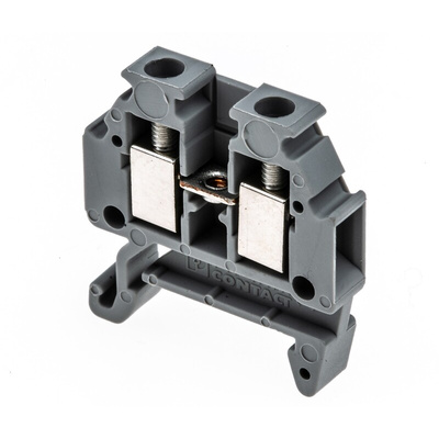 Phoenix Contact MT 1.5 Series Grey DIN Rail Terminal Block, 0.14 → 1.5mm², Single-Level, Screw Termination