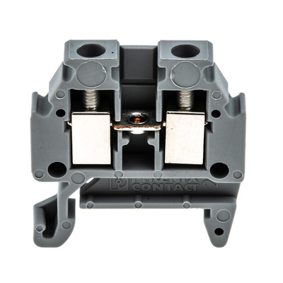 Phoenix Contact MT 1.5 Series Grey DIN Rail Terminal Block, 0.14 → 1.5mm², Single-Level, Screw Termination
