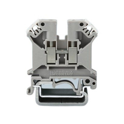 Phoenix Contact UK 5 N Series Grey DIN Rail Terminal Block, 0.2 → 4mm², Single-Level, Screw Termination