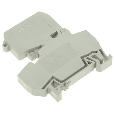 Wago 281 Series Grey Fuse Terminal Block, 4mm², Single-Level, Cage Clamp Termination, Fused