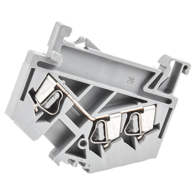 Wago 280 Series Grey Feed Through Terminal Block, 2.5mm², Single-Level, Cage Clamp Termination