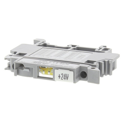 Entrelec M Series Grey Fused DIN Rail Terminal, 4mm², Screw Termination, Fused