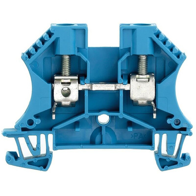 Weidmuller WDU Series Blue Feed Through Terminal Block, 6mm², Feed Through Termination