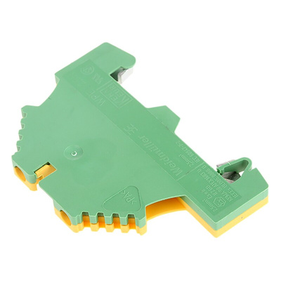 Weidmuller WPE Series Green/Yellow PE Terminal, 0.5 → 4mm², Single-Level, Screw Termination