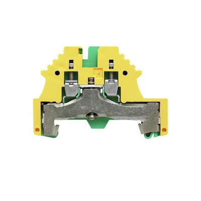 Weidmuller WPE Series Green/Yellow PE Terminal, 0.5 → 4mm², Single-Level, Screw Termination