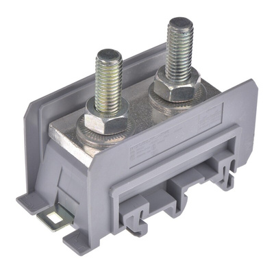 Entrelec SNA Series Grey DIN Rail Terminal Block, 70mm², Single-Level, Bolt Termination