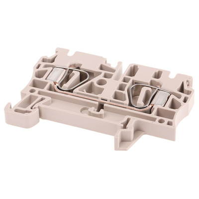 Weidmuller ZDU Series Brown Feed Through Terminal Block, 4mm², Single-Level, Clamp Termination