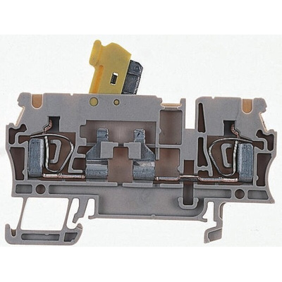 Weidmuller ZTR Series Brown Test Disconnect Terminal Block, Single-Level, Clamp Termination