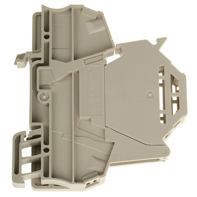 Weidmuller ZSI Series Beige Fused DIN Rail Terminal, Single-Level, Clamp Termination, Fused